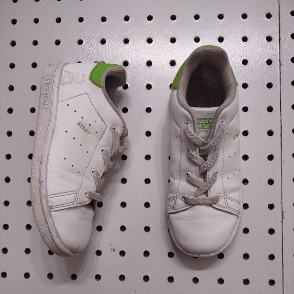 Adidas Stan Smith Kermit Sneakers, Size Kids 10 - Picture 1 of 11